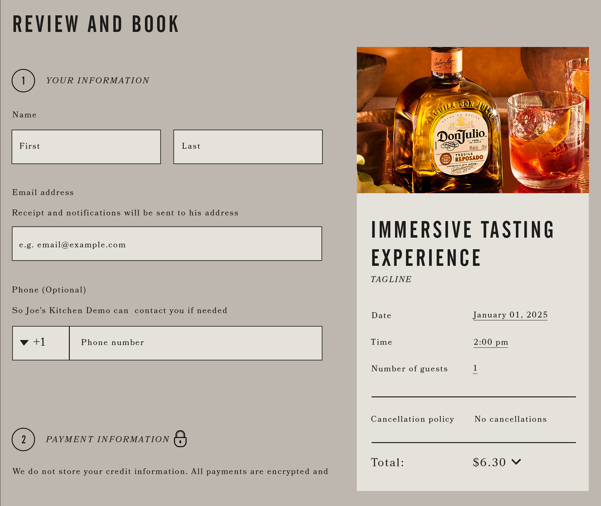 RSVP Website Page