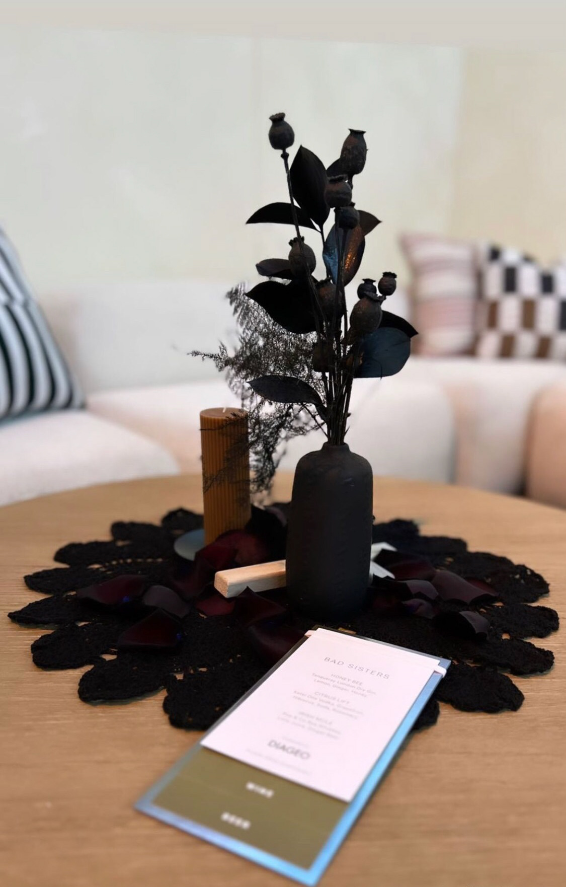Bad Sisters Decor + Drink Menu