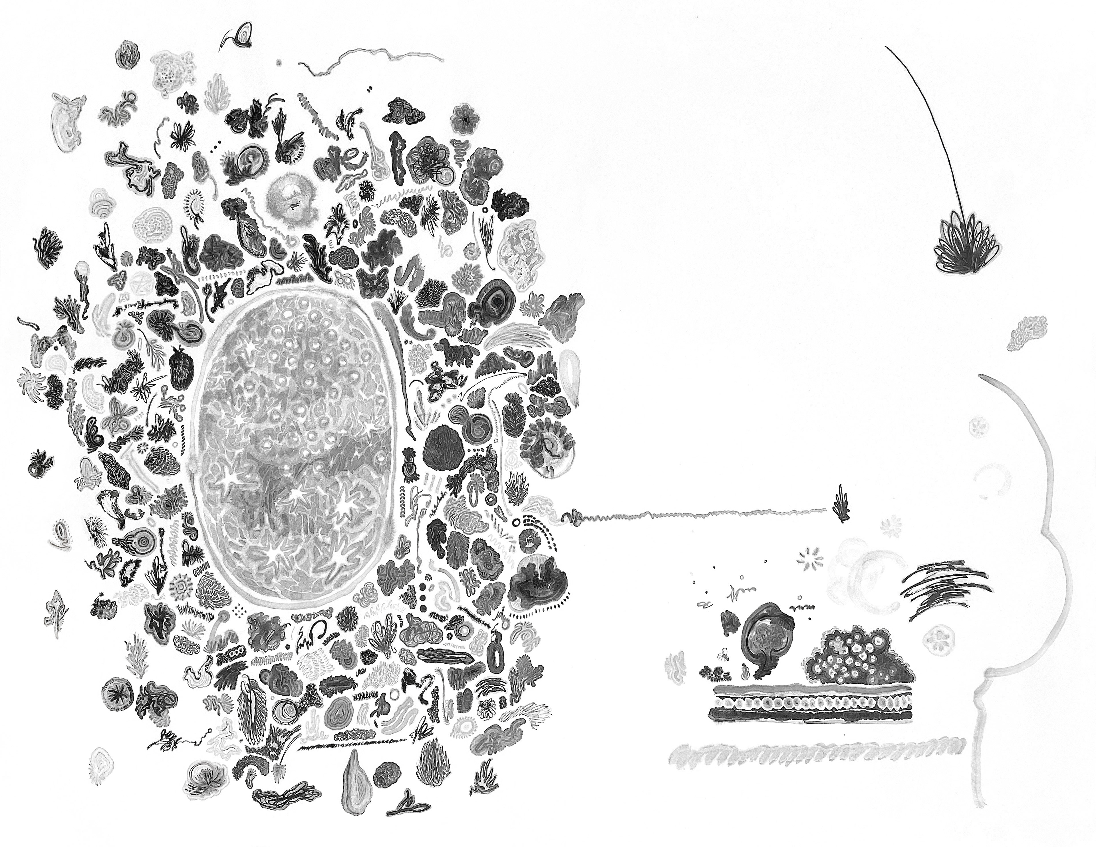 70*86cm, 한지에 먹, 2023 / 70*86cm, ink on paper, 2023
