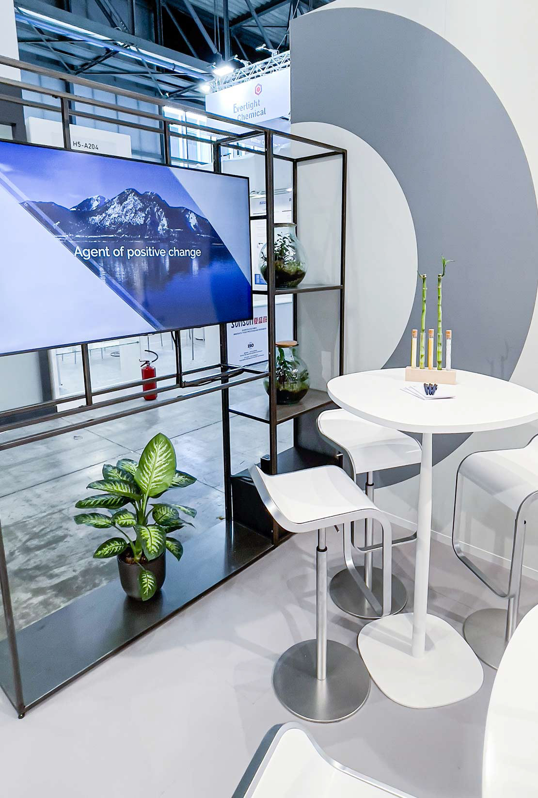 Rudolf. Better Chemistry. Corporate Stand Graphics Design. ITMA 2023. Milano. Sustainable journey textile industry. Emocion Graphics. Rob Adalierd. Milan. Italy. 2023