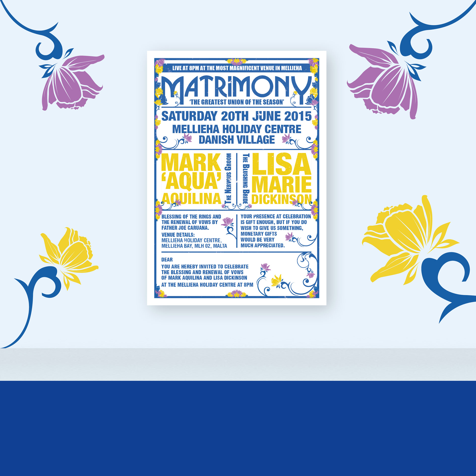 Malta wedding invitations