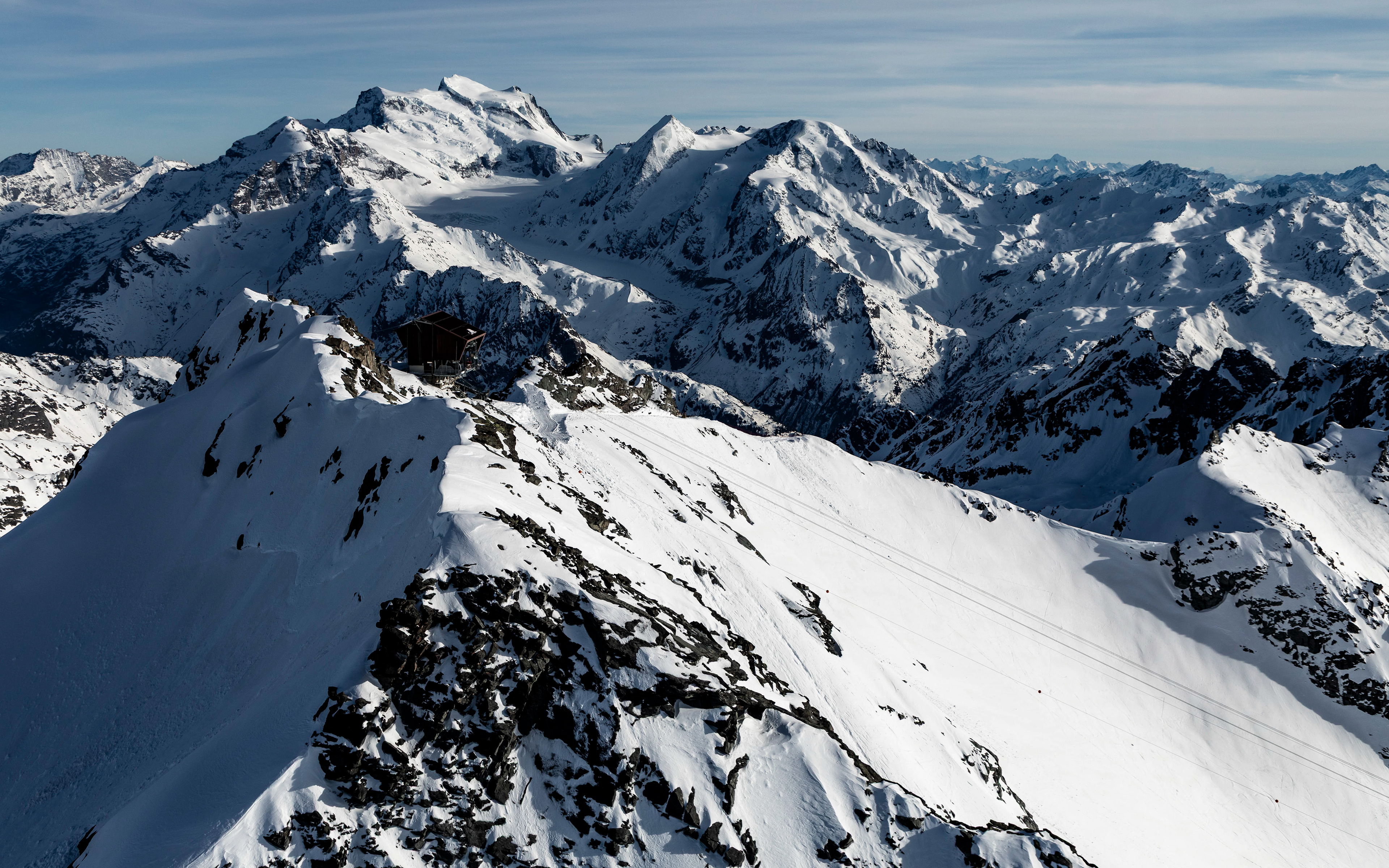 Mont Fort with Combins, Verbier.