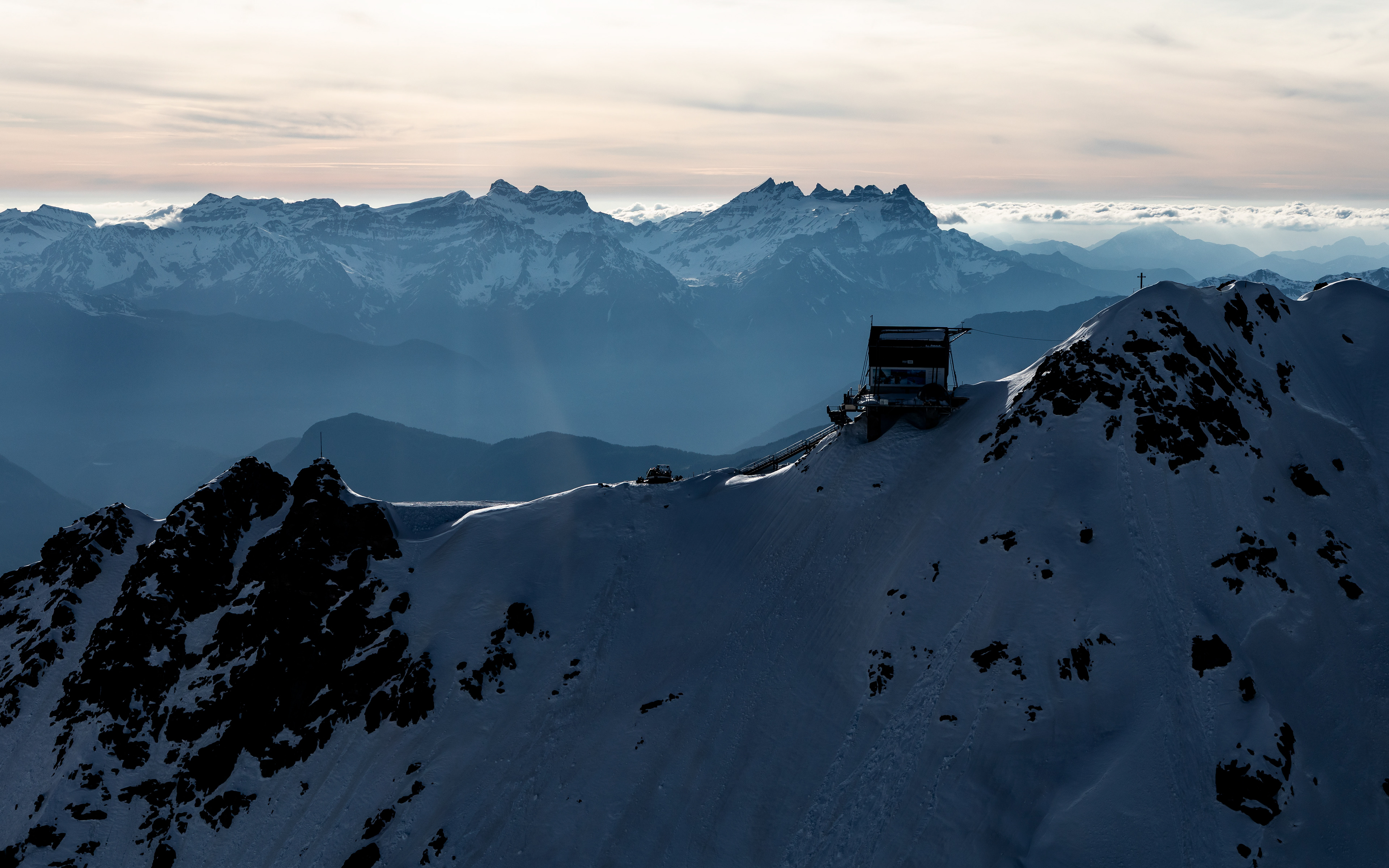 Mont Fort with Dents du Midi, Verbier