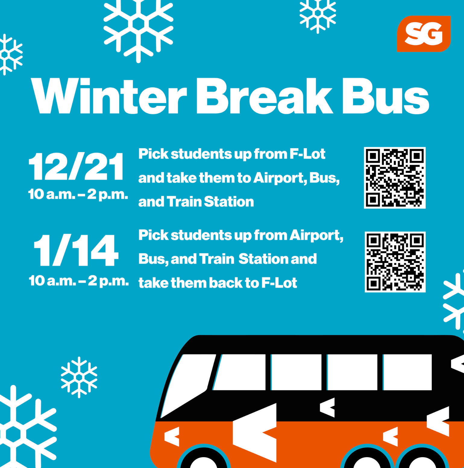 Winter Break Bus Schedule