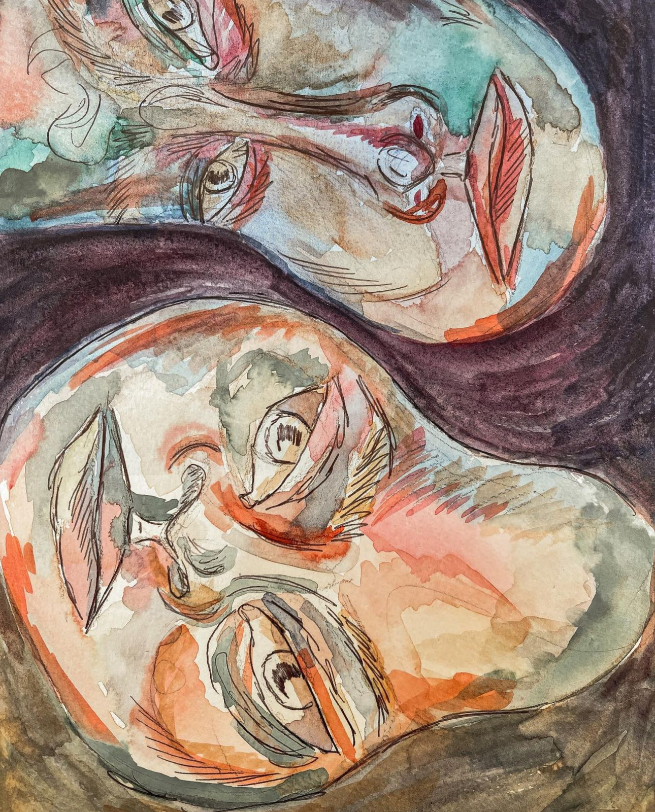 Yin and Yang (Watercolor)