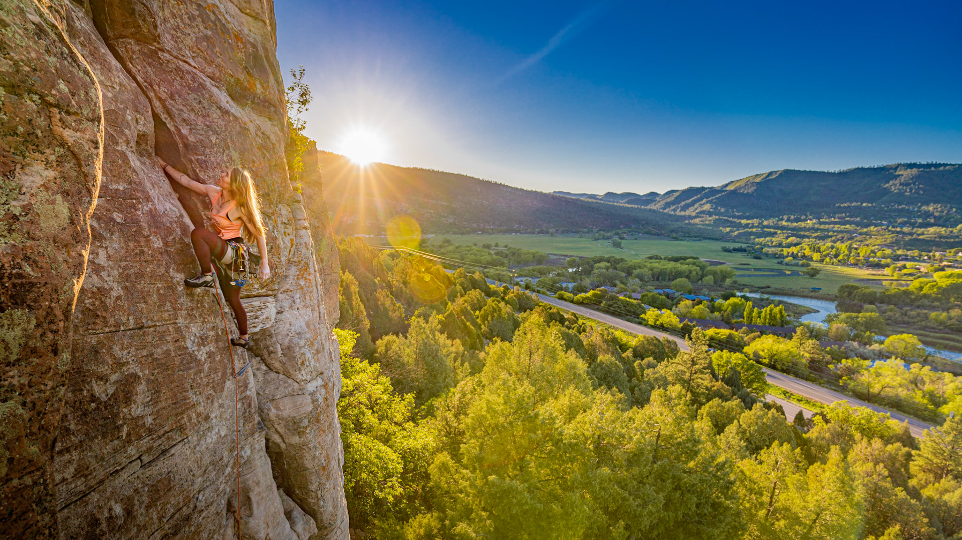 A classic view across the Animas Valley from X-rock in Durango Colorado 