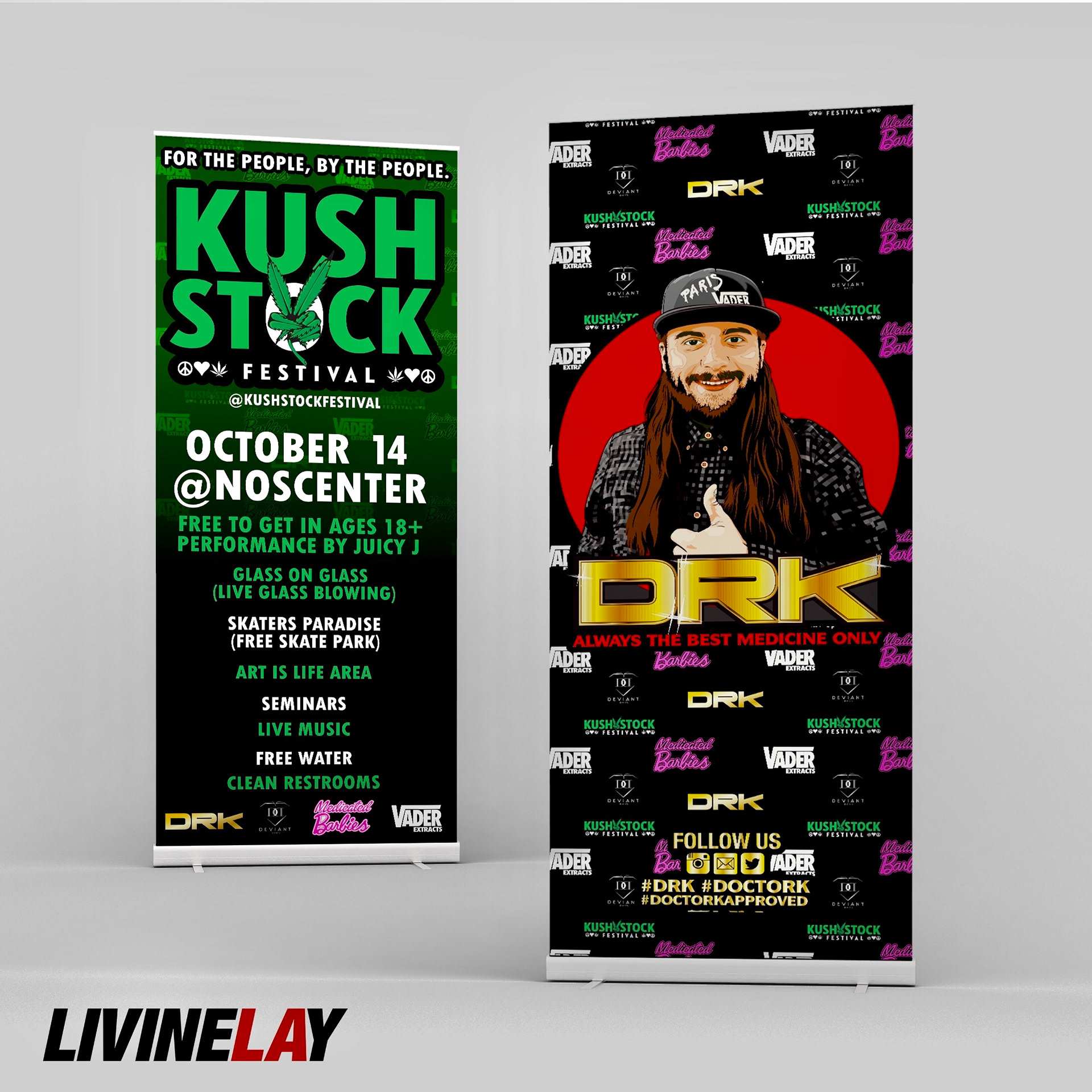 DrK  Kushstock Official Retractable Banners