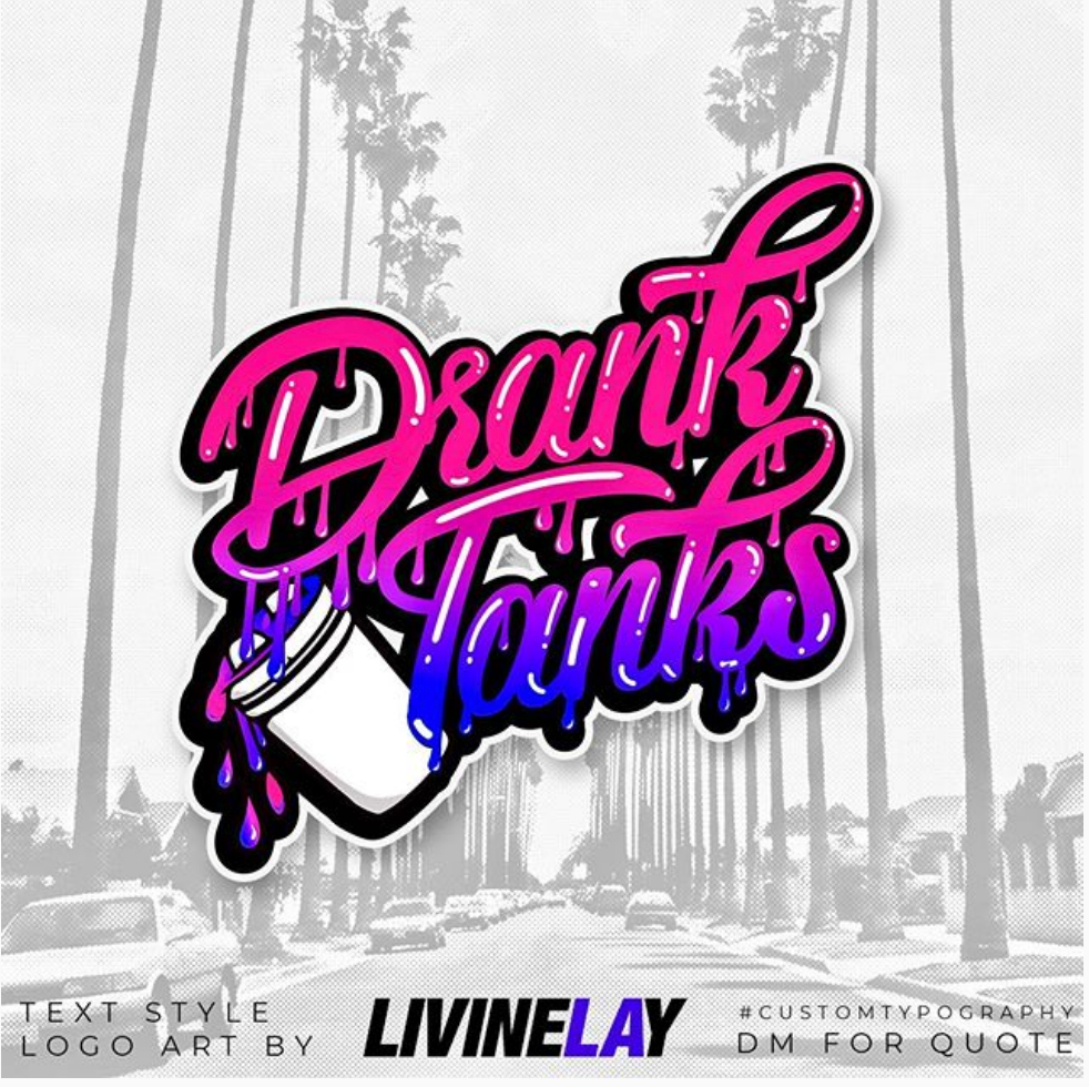 Drippy Calligraphy Text Logo