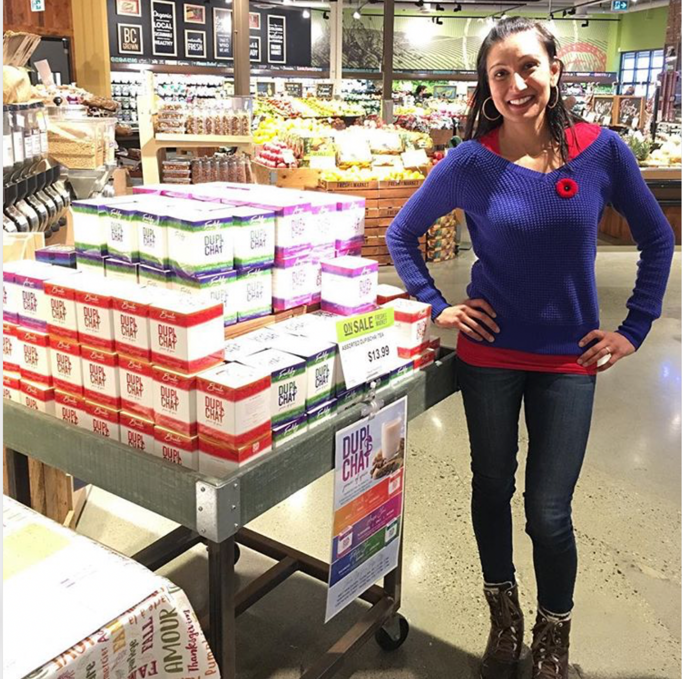 Dupi and Dupi's Chai - Featured in a Storefront in Canada