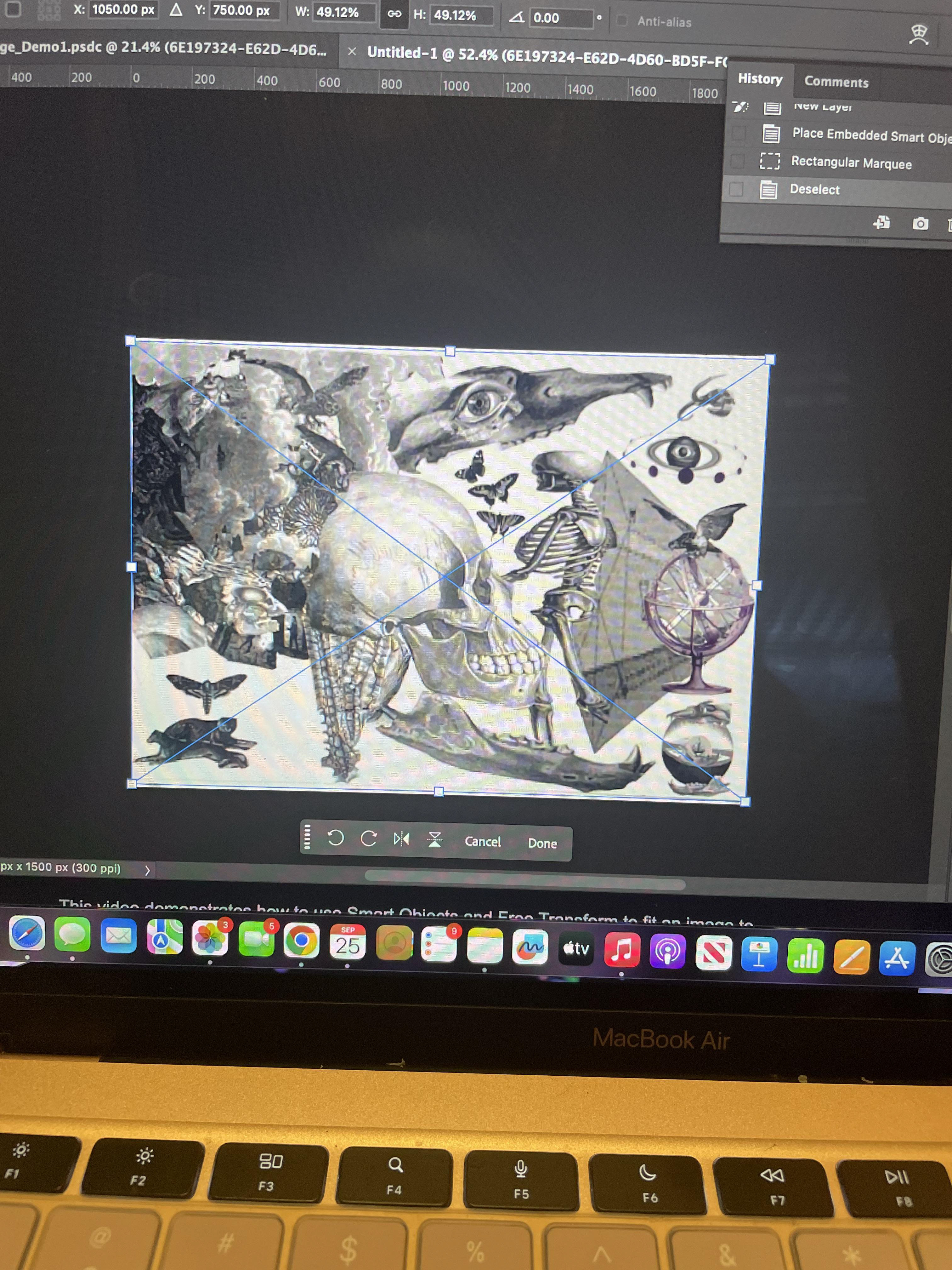 Photoshop editing scanned image