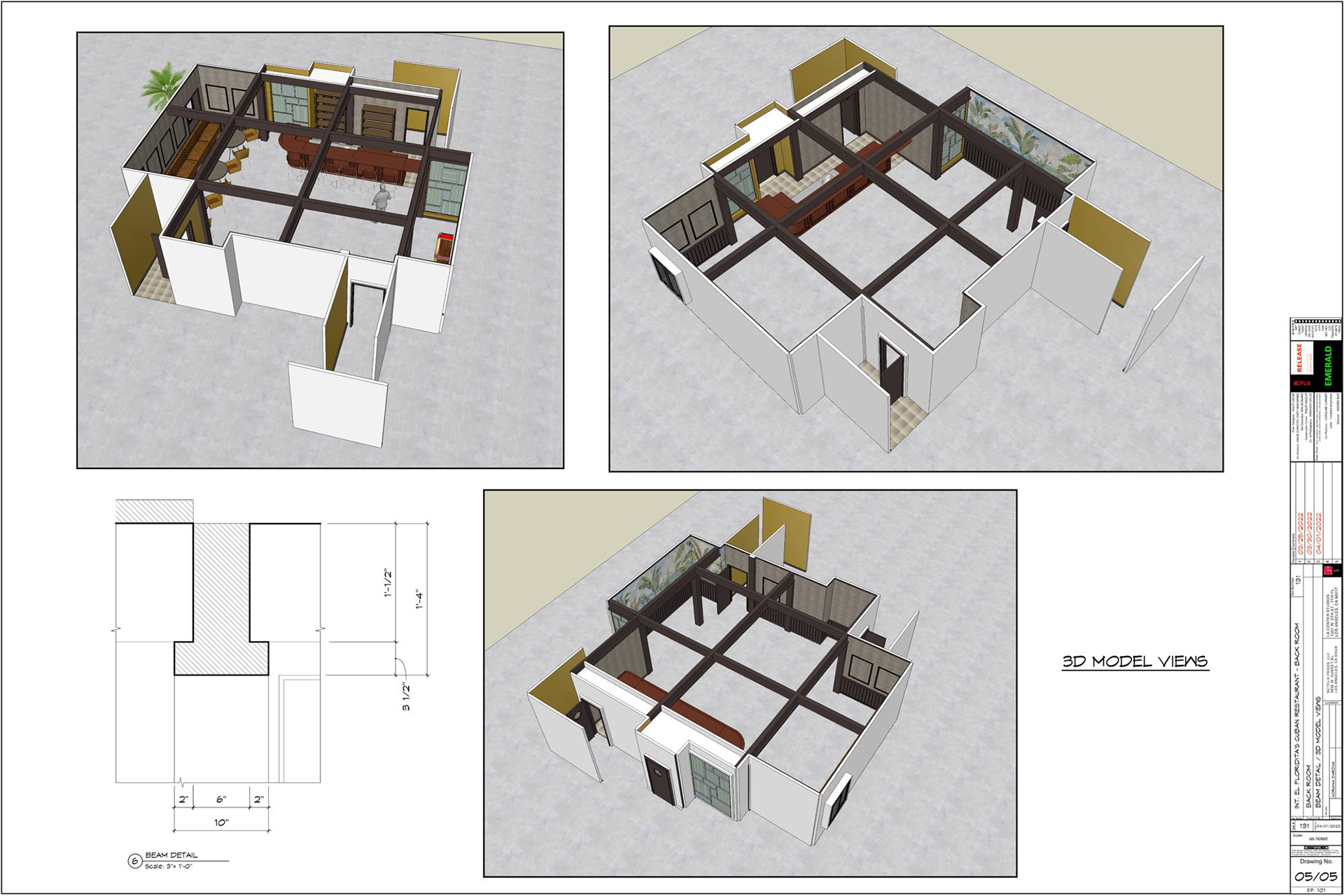 3D MODEL VIEWS - BEAM DETAIL