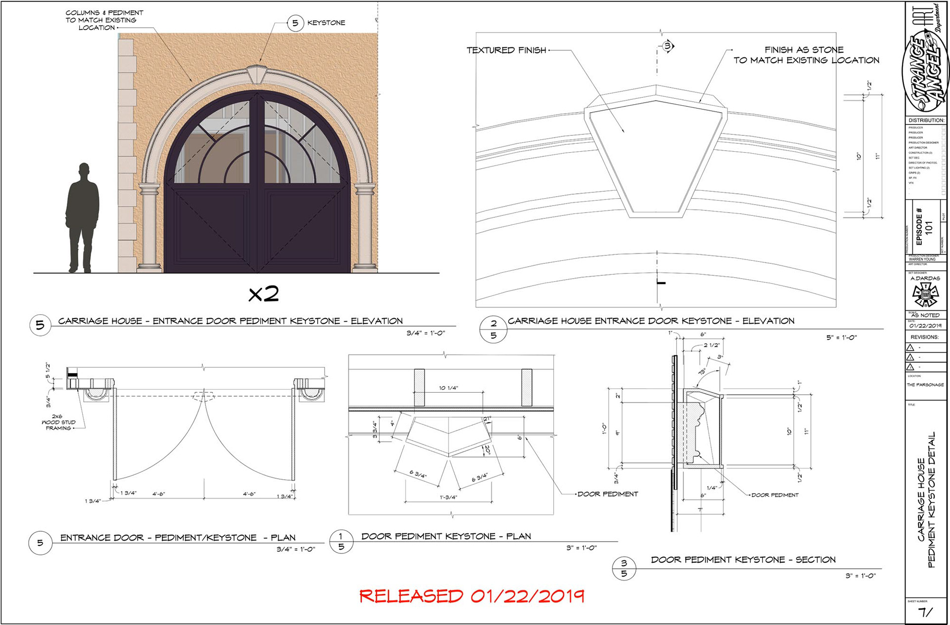 PEDIMENT KEYSTONE DETAIL