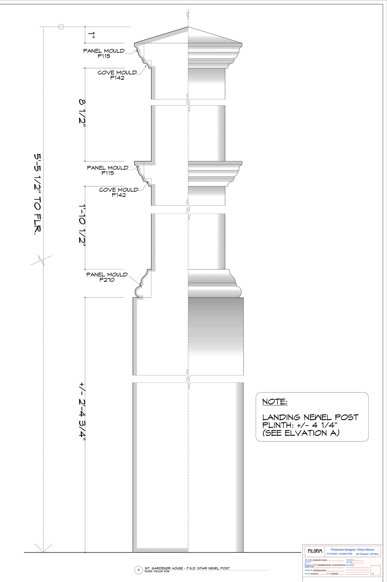 F.S.D. STAIRCASE NEWEL POST