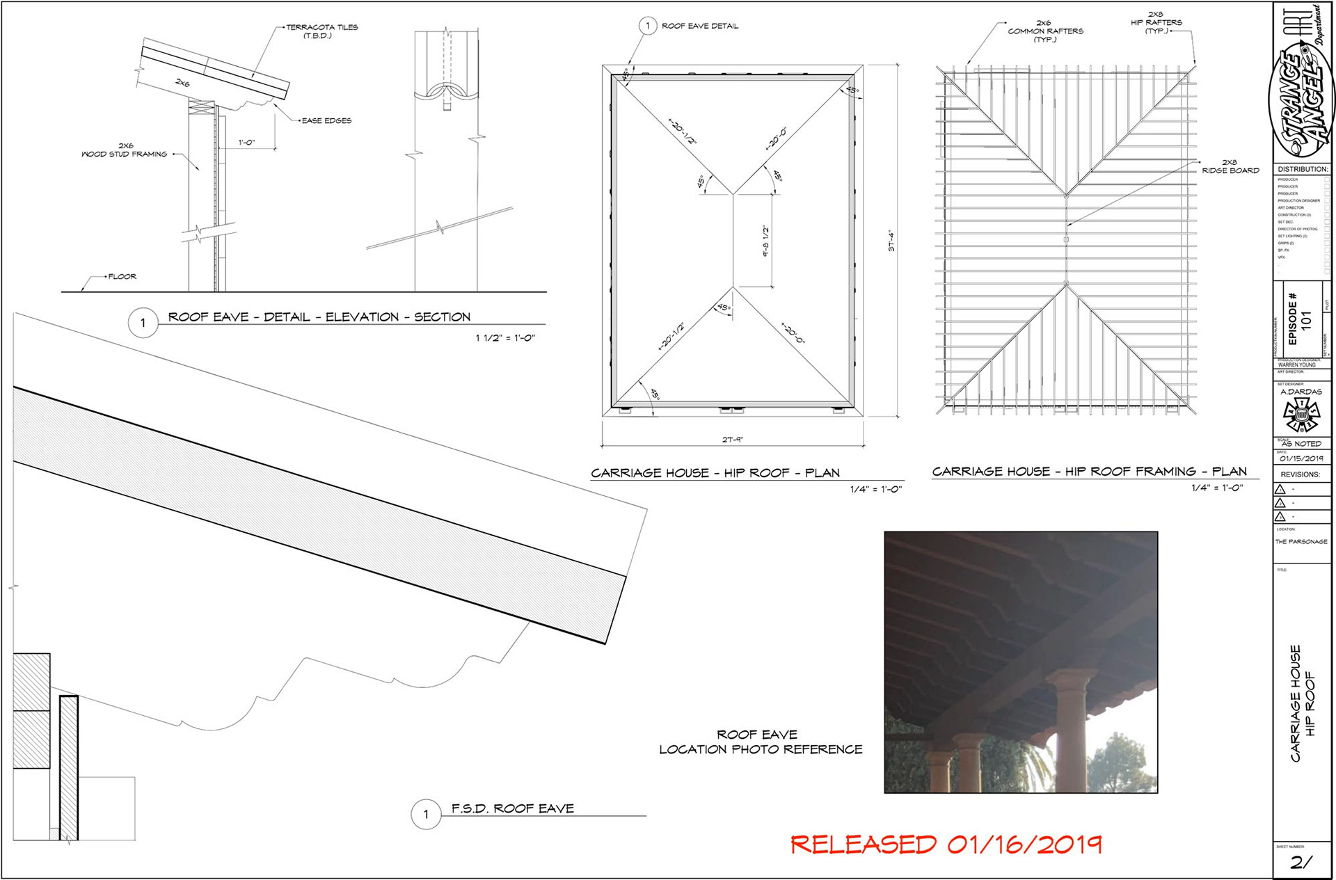 ROOF - PLAN - ROOF EAVE DETAIL