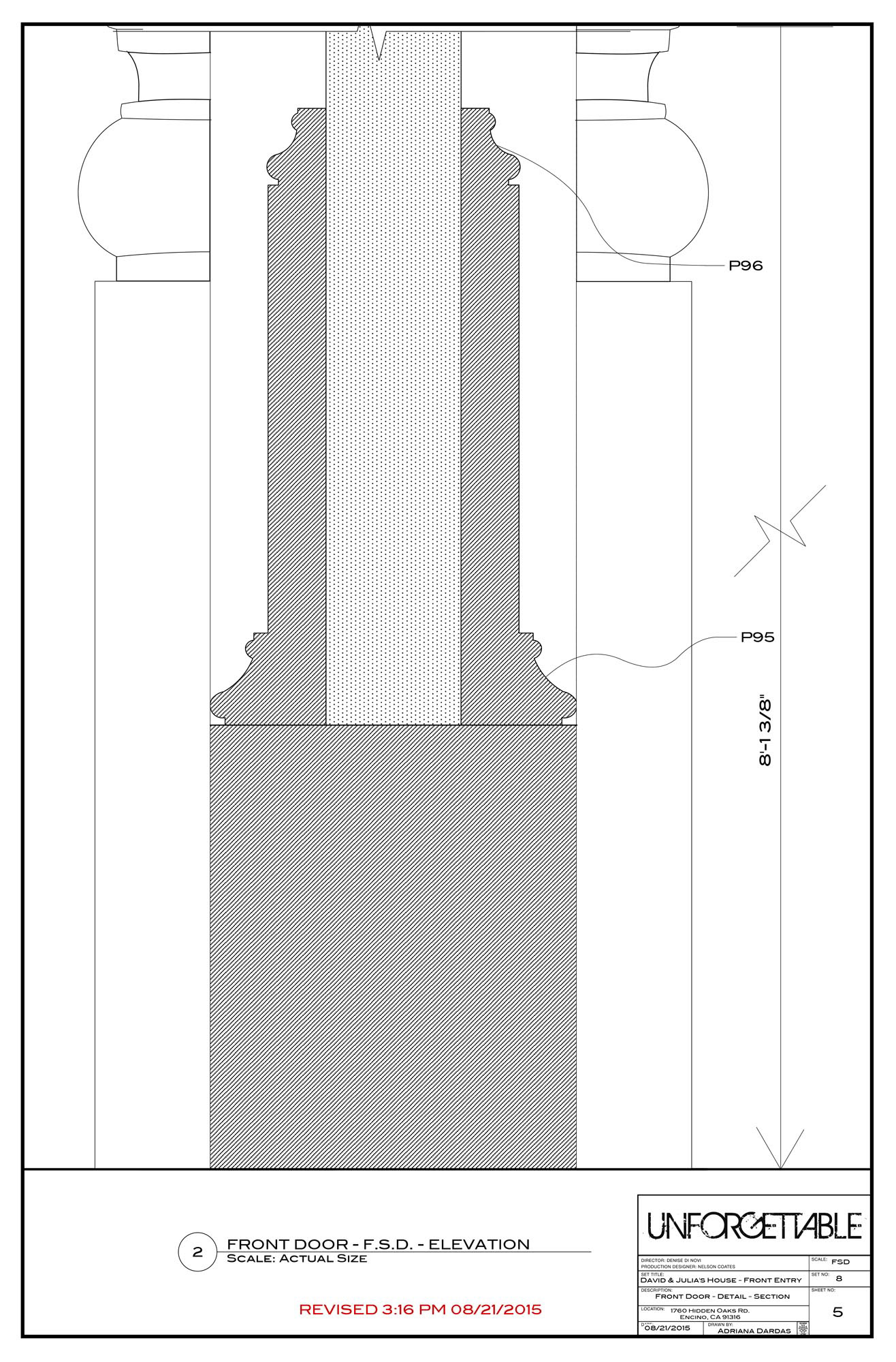 F.S.D. FRONT DOOR - ELEVATION