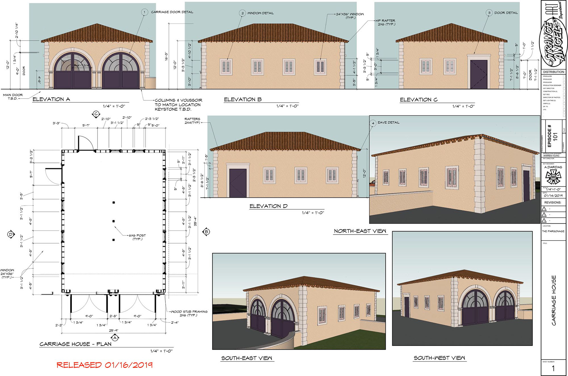 PLAN - ELEVATIONS - 3D MODEL VIEWS