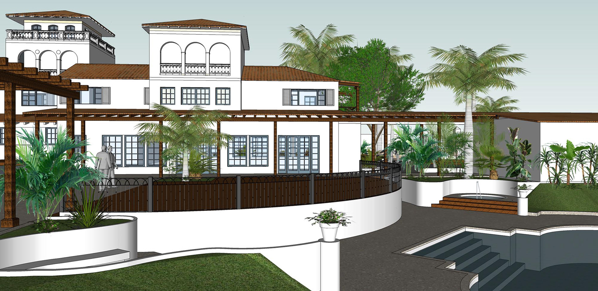 EXT. GRISELDA'S MANSION - 3D MODEL