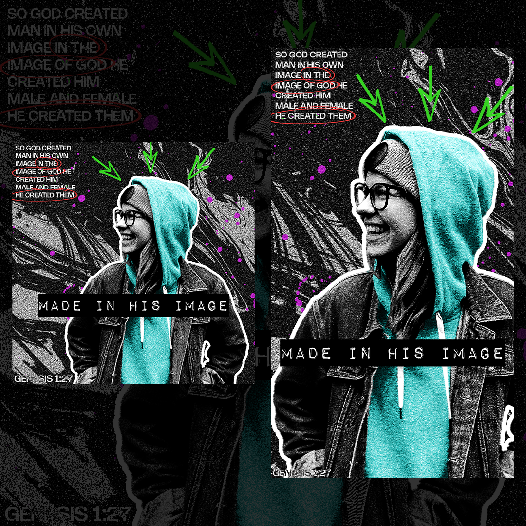 "Made in His Image" Instagram post and story content