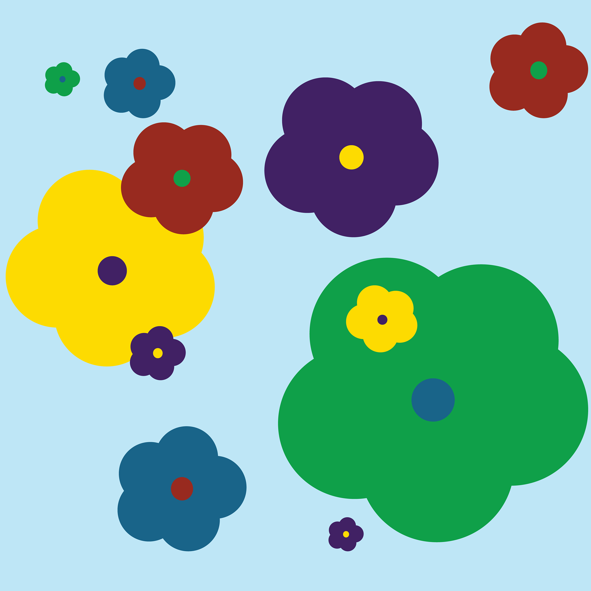 Big Blooms - Blue