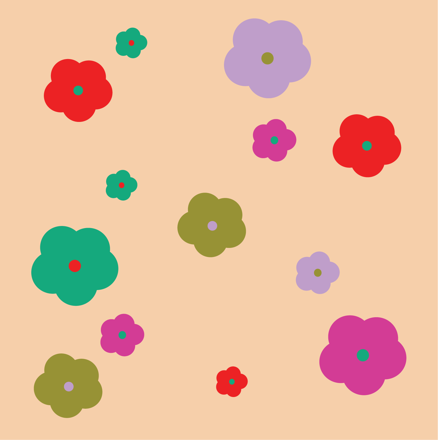Simple Blooms - Peach