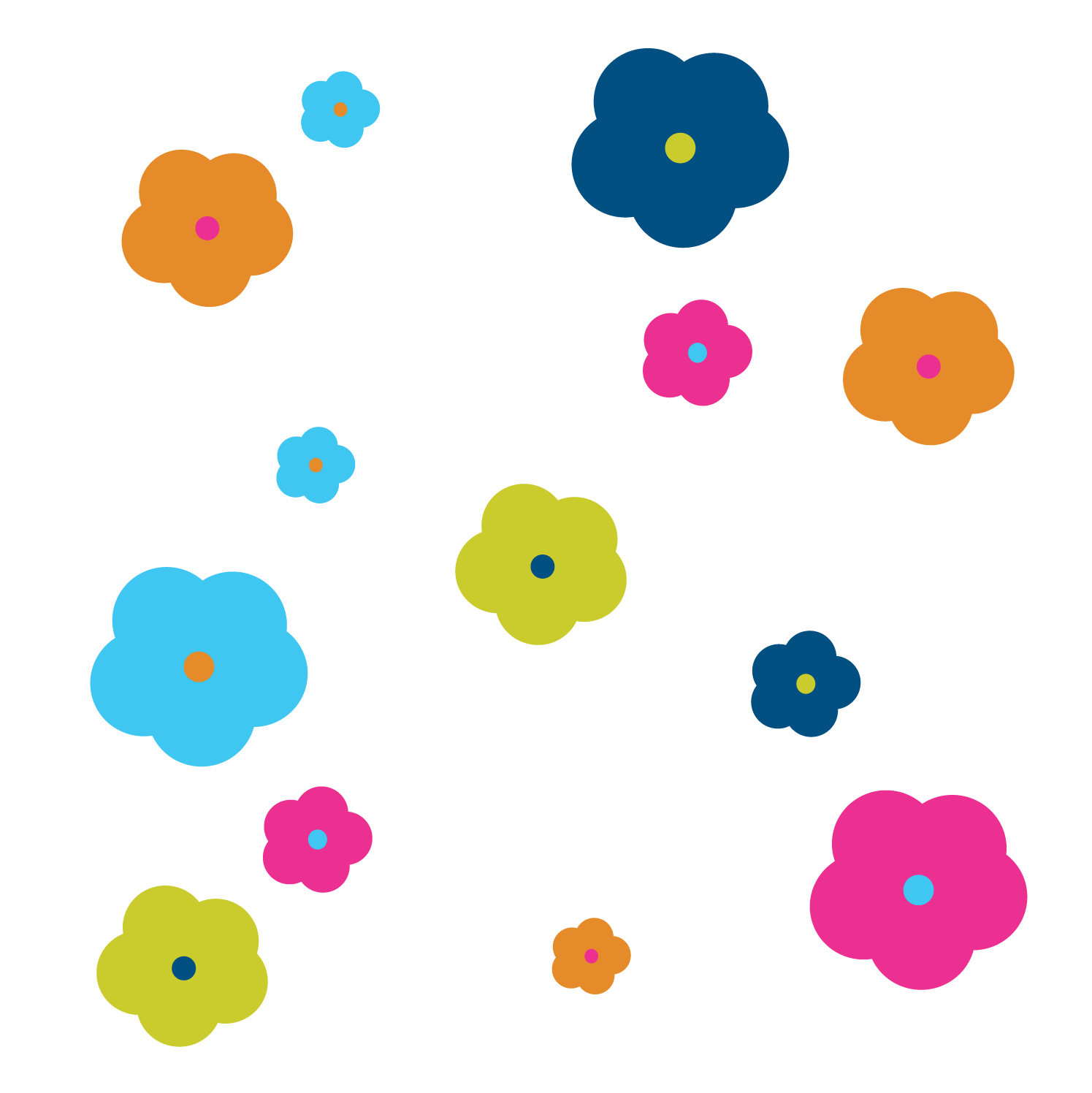 Simple Blooms - White