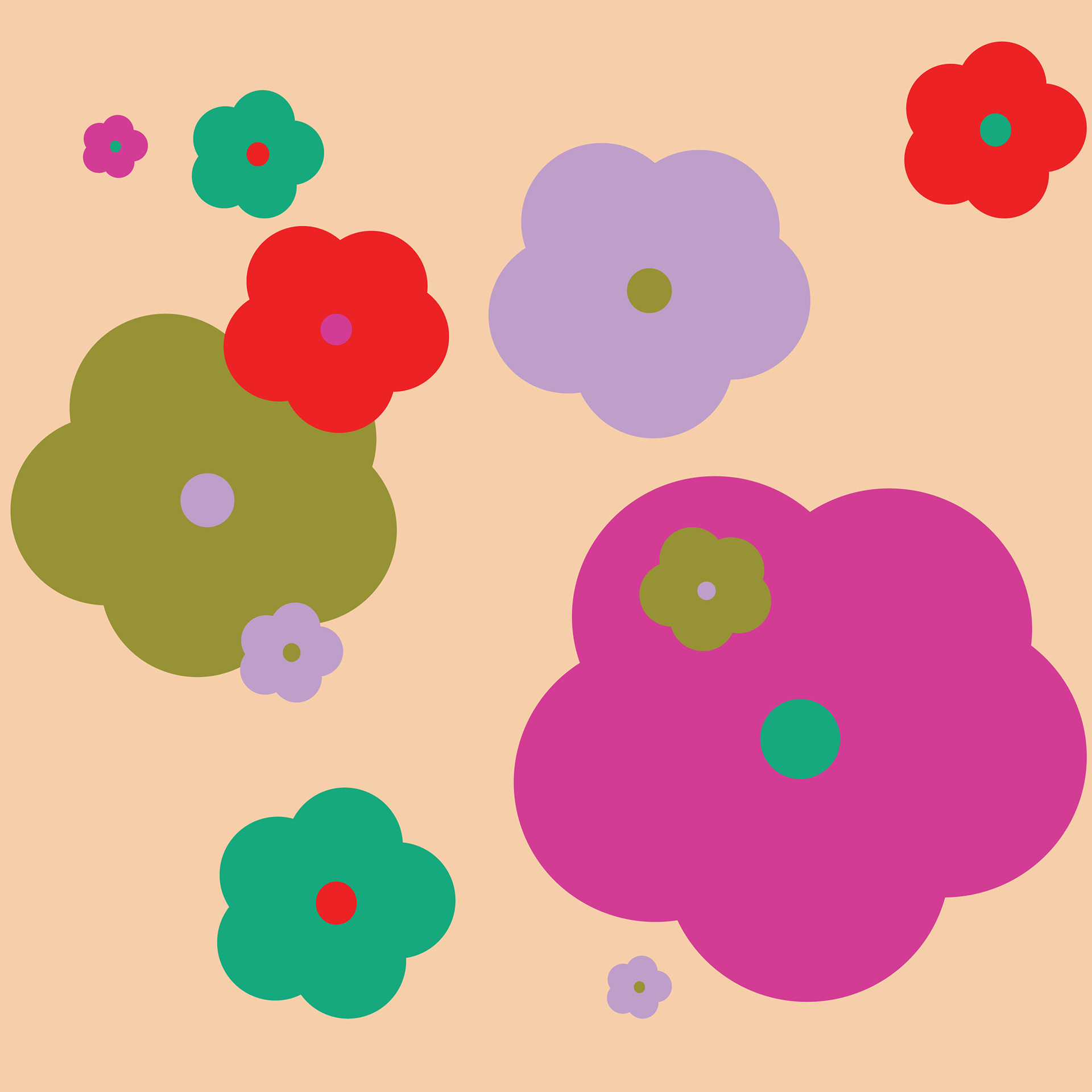 Big Blooms - Peach
