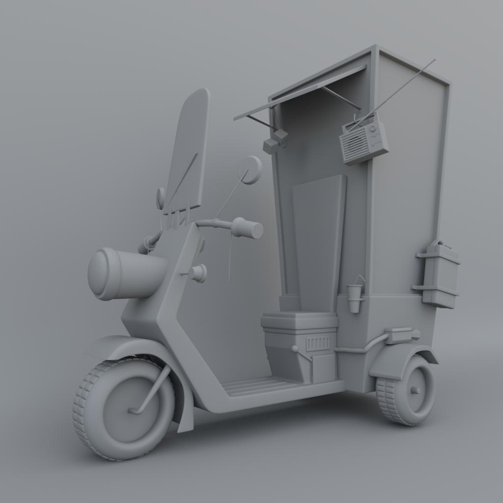 Motor-bike, 3D Render, 2022