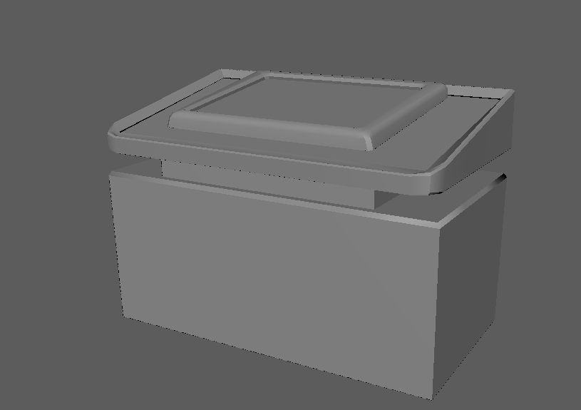 Search Protocol Console 3D Model - Console Top with Buttons Close Up, Top-down