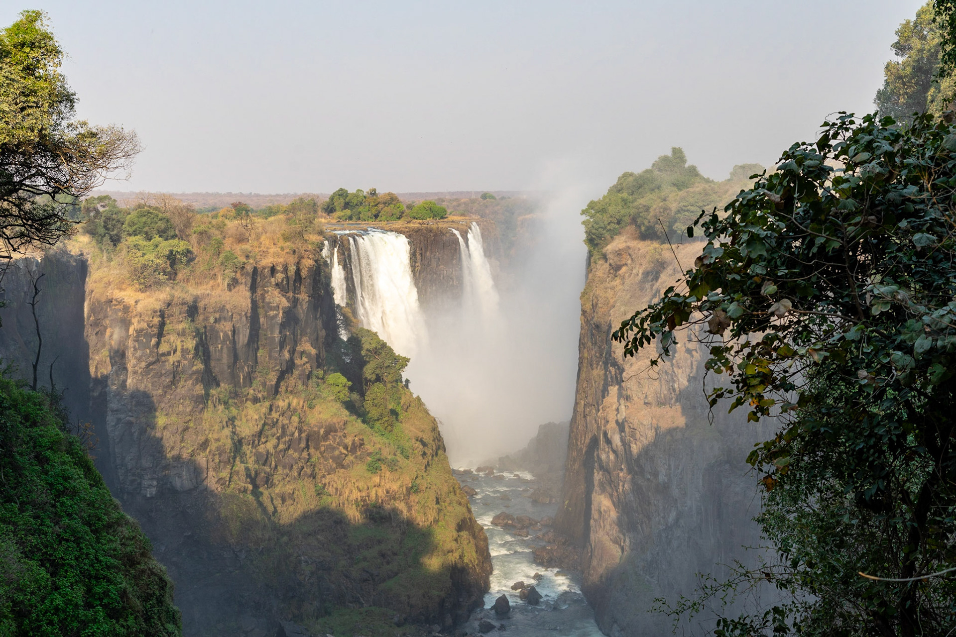 Victoria Falls in dry season