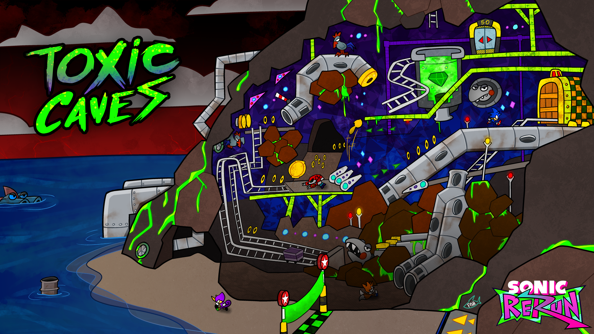 Concept for a Toxic Caves race track