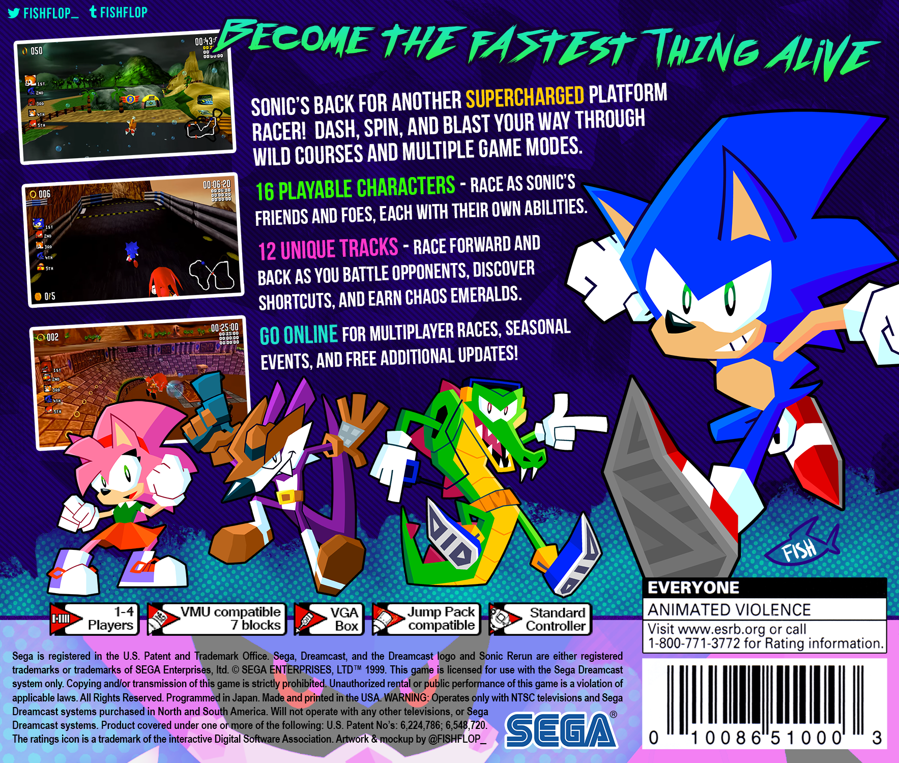 Back Cover for Sonic Rerun
