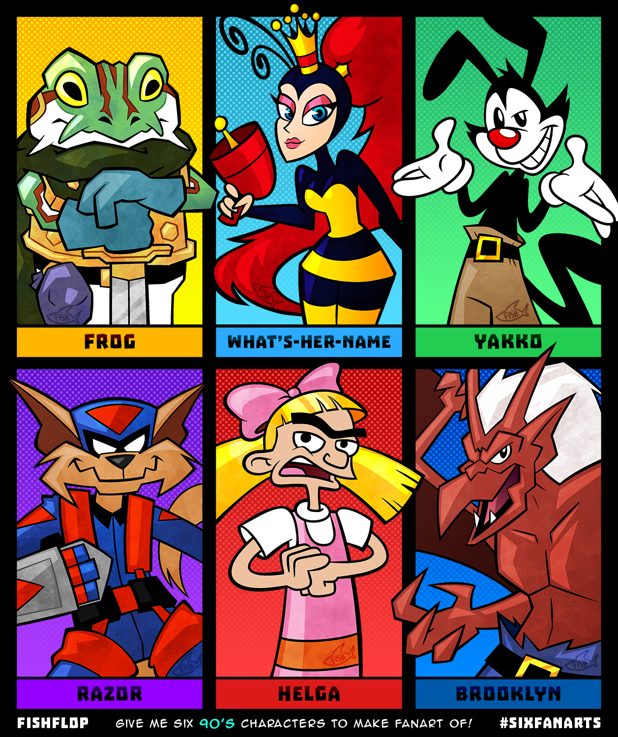#SixFanarts, 90's Edition