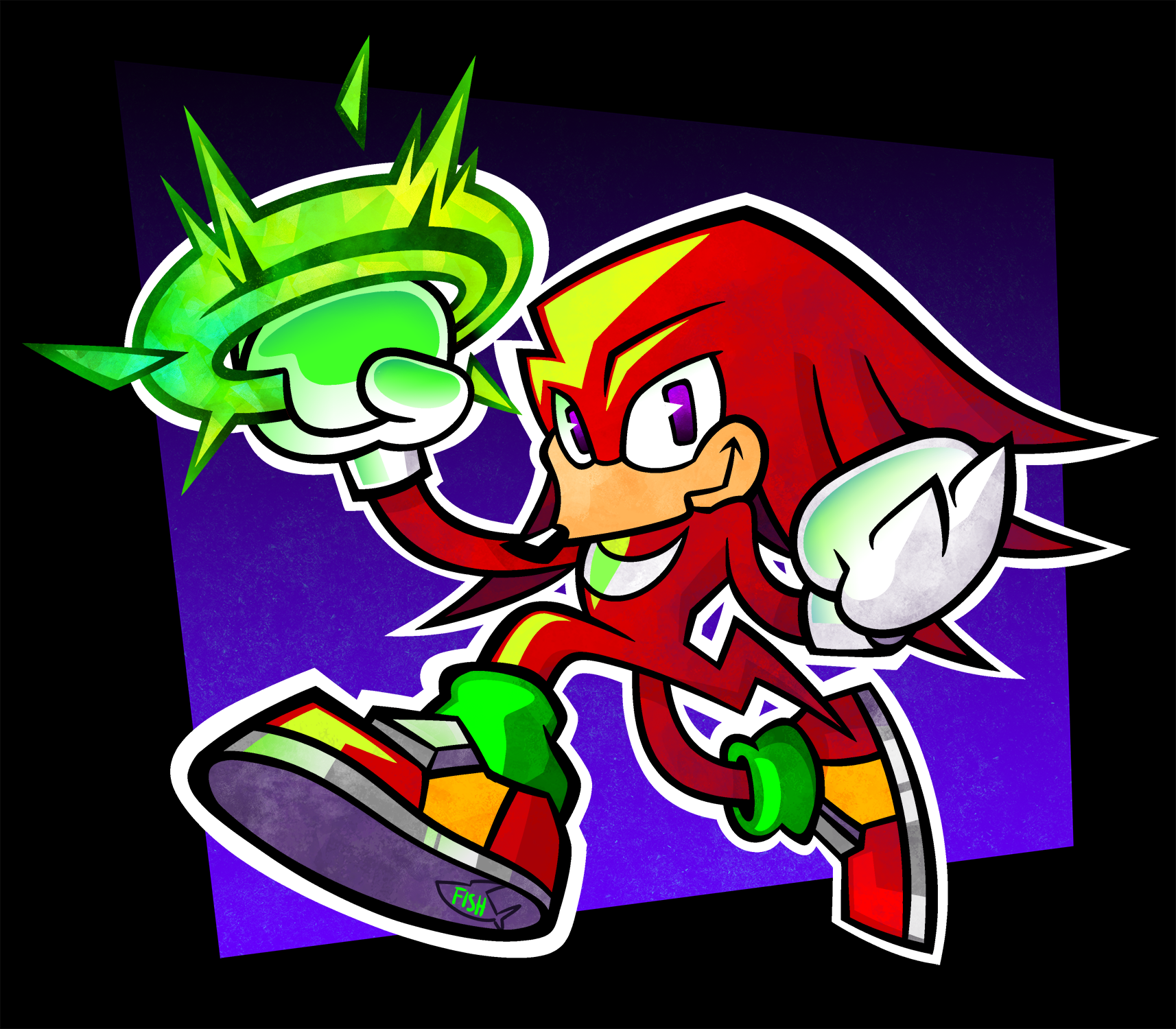 Knuckles' Chaotix Redraw