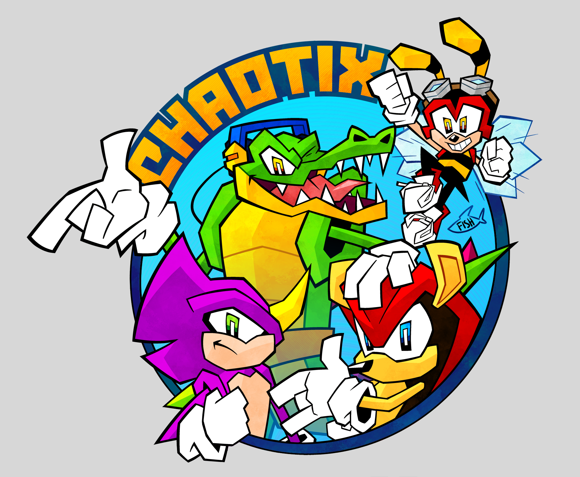 Chaotix Redraw from Archie Comics