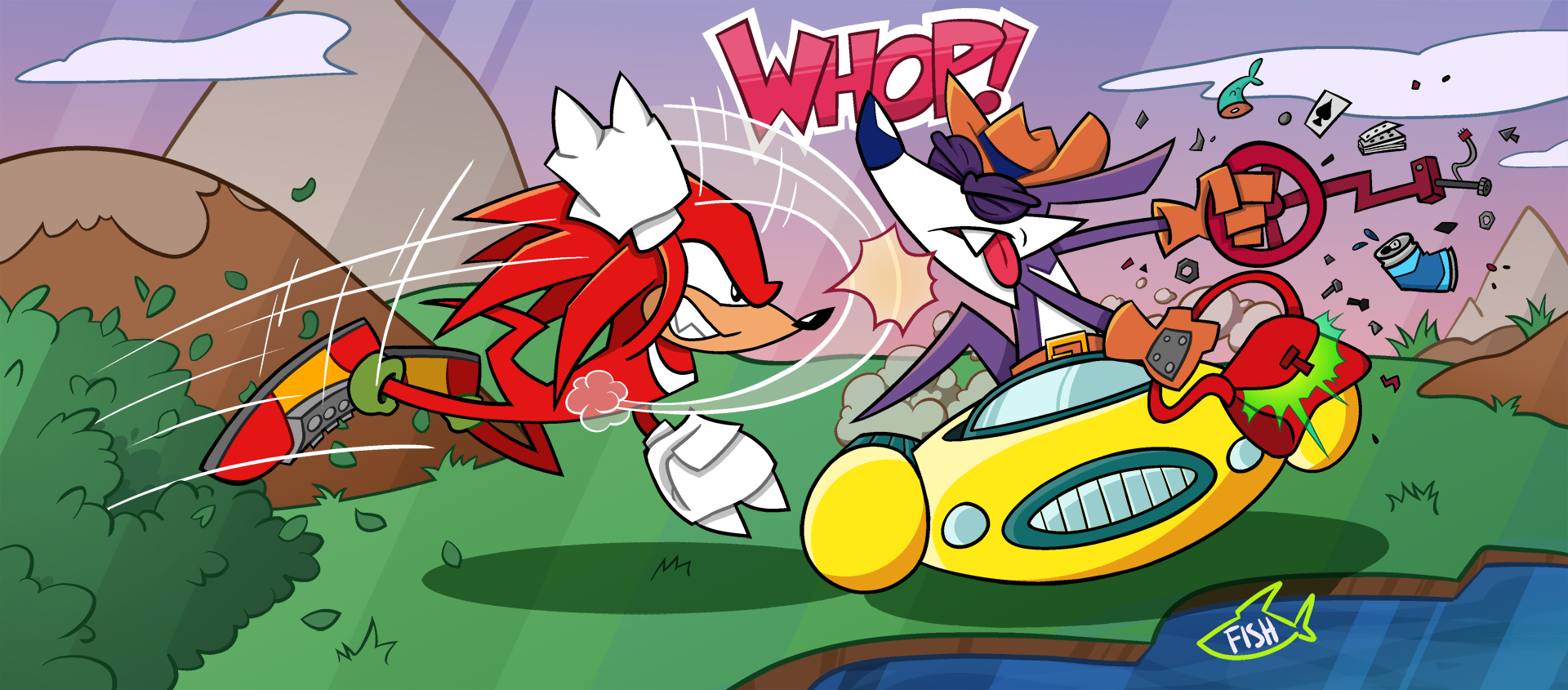 Knuckles / Fang Redraw from Archie Comics