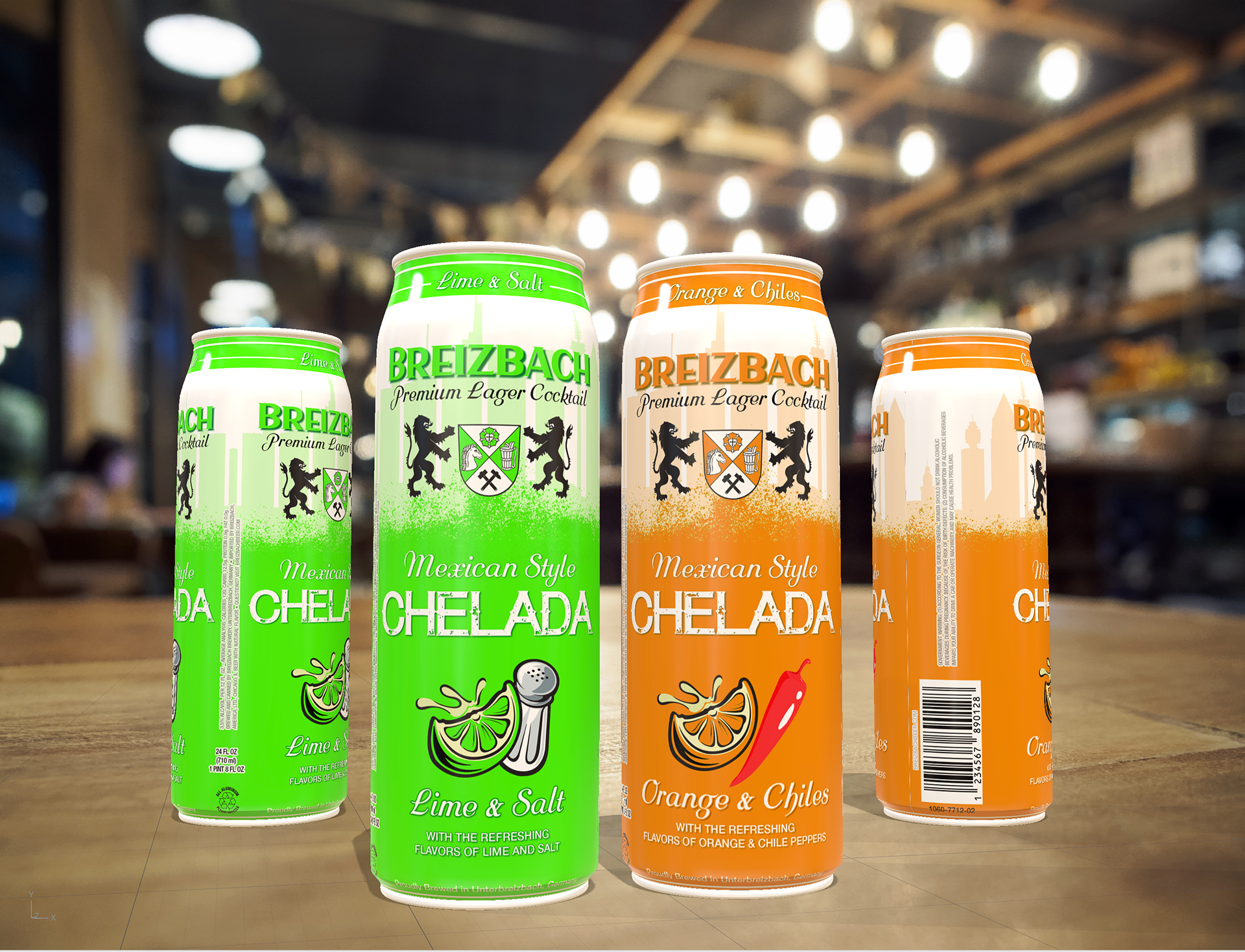 Breizbach Beer Tall Boy Cans.