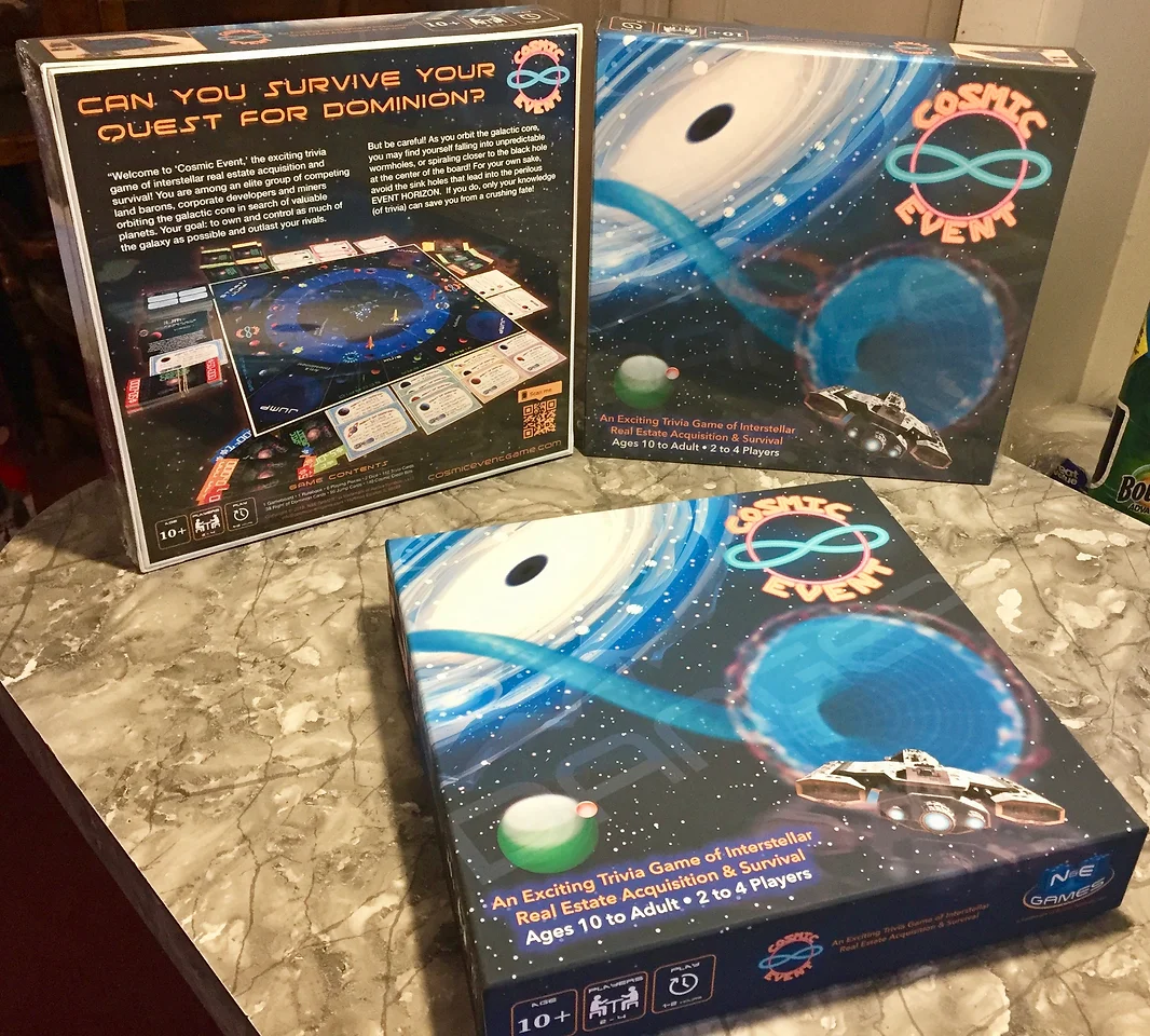 Cosmic Event Game Board Packaging: Prototypes