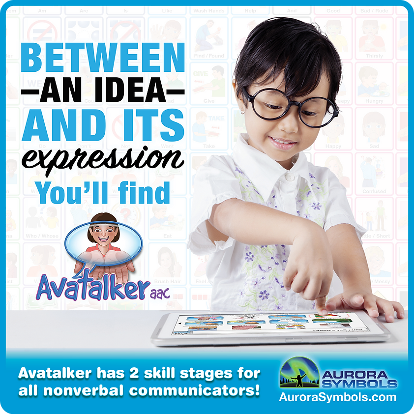 Instagram Ad for Avatalker AAC, a communication app for nonverbal autistic children.
