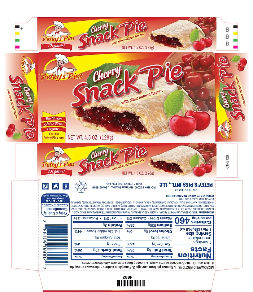Snack Pie Box diecut. Designed this as a parody to demonstrate branding and packaging design.