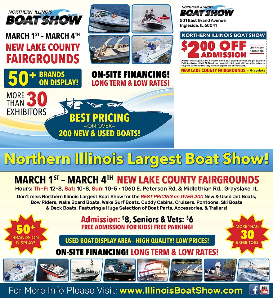 Direct Mail Postcard for Boating Show