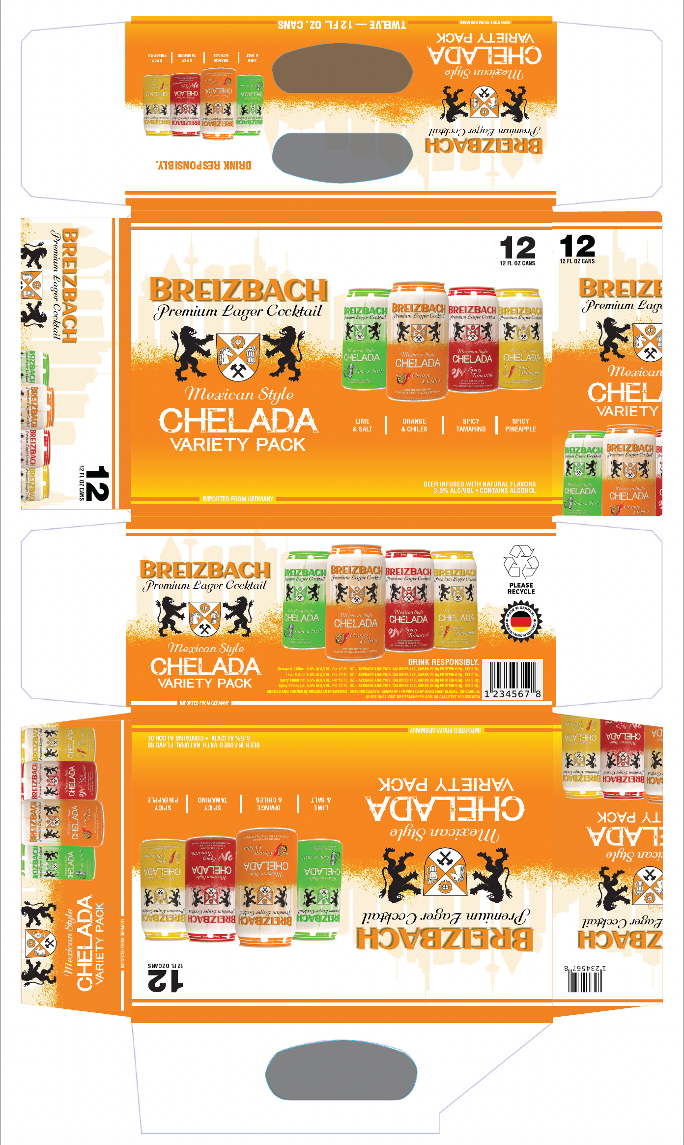 Breizbach Chelada Variety Pack diecut