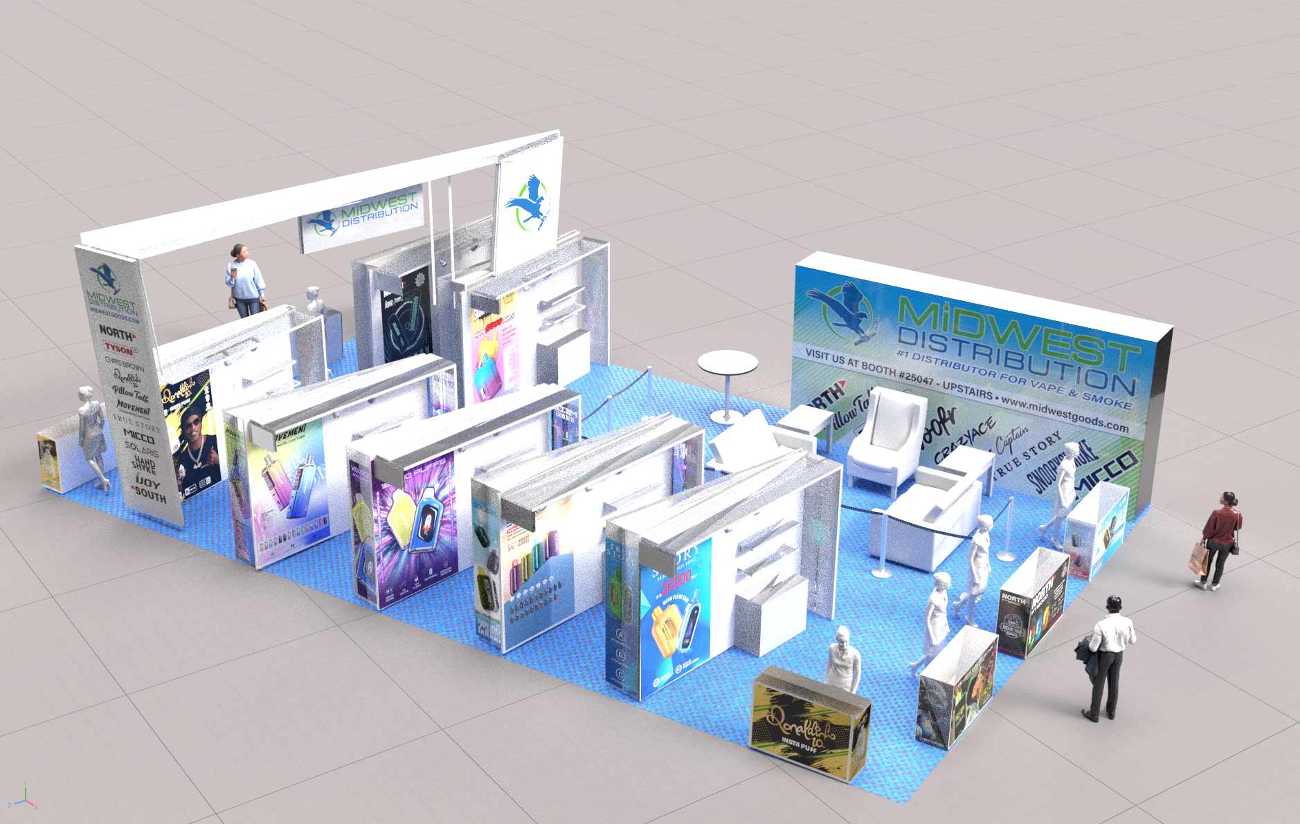3D Tradeshow Booth Layout