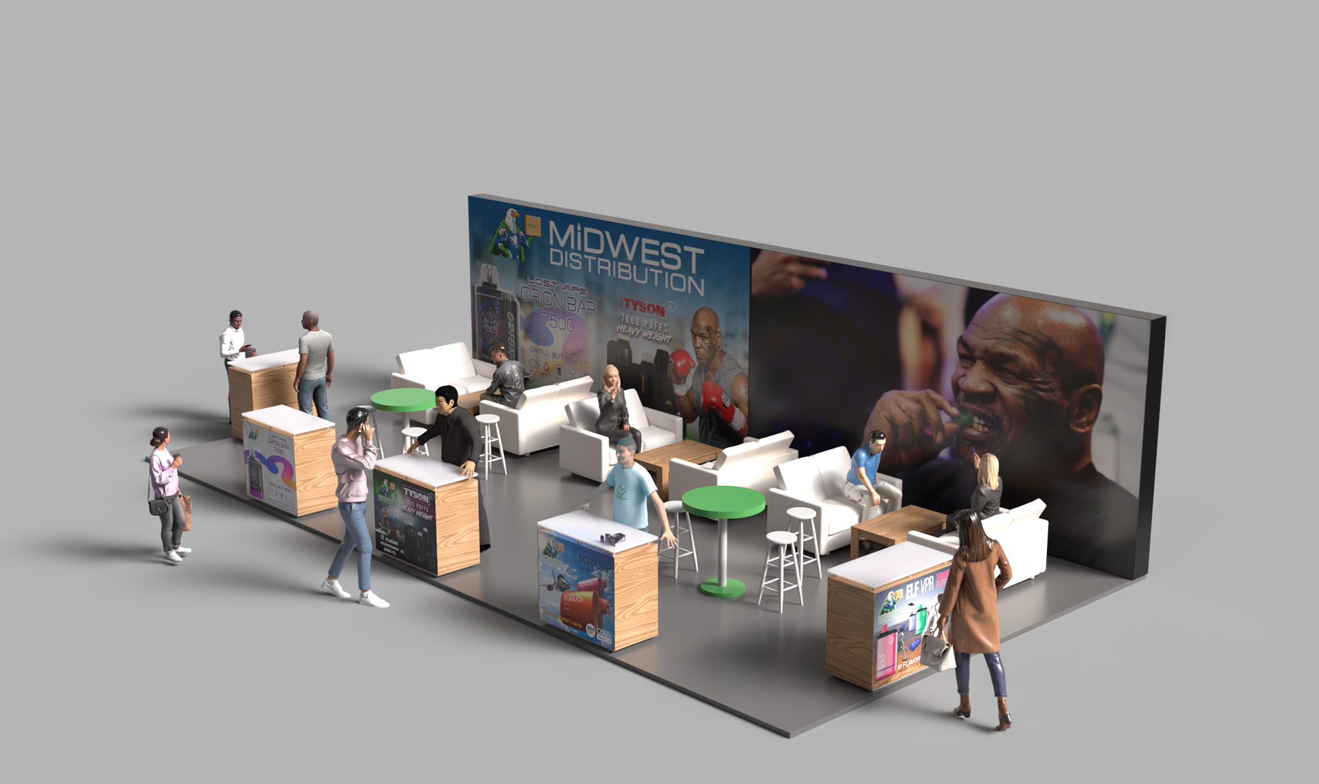 3D Tradeshow Booth Layout