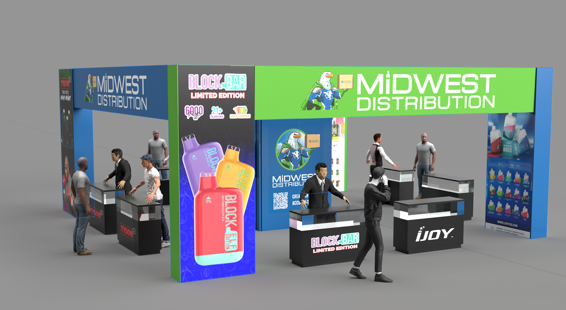 3D model of booth for 2023 Alt Pro Expo tradeshow
