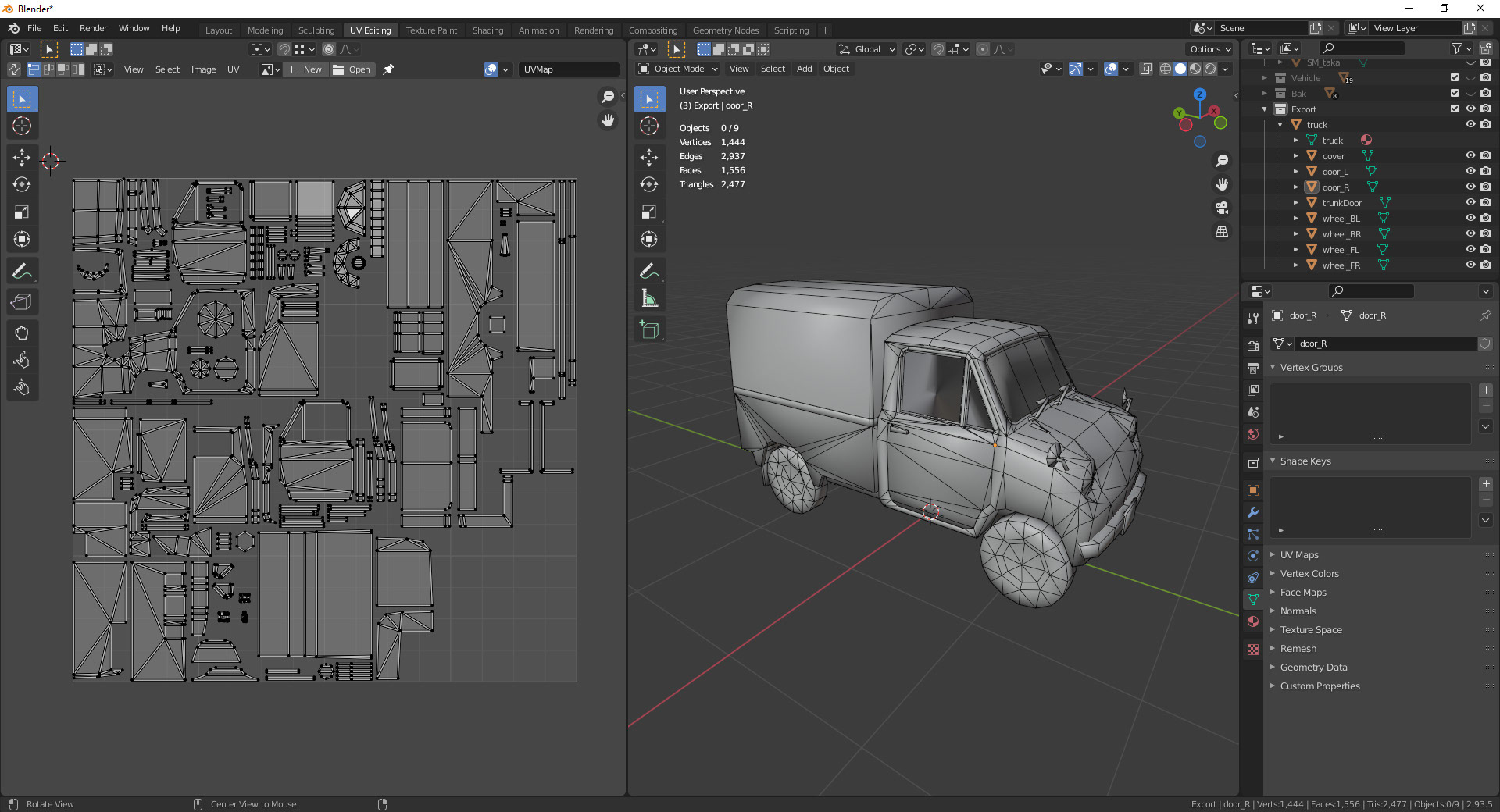3D modeling & UV mapping in Blender