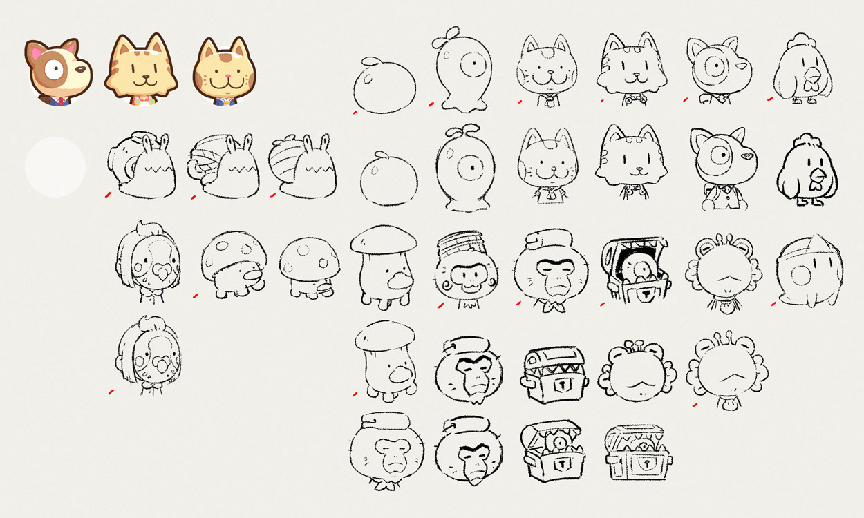 July 25, 2023 - Working on character icons for my dungeon game. Gonna draw one for (almost) all characters 😵