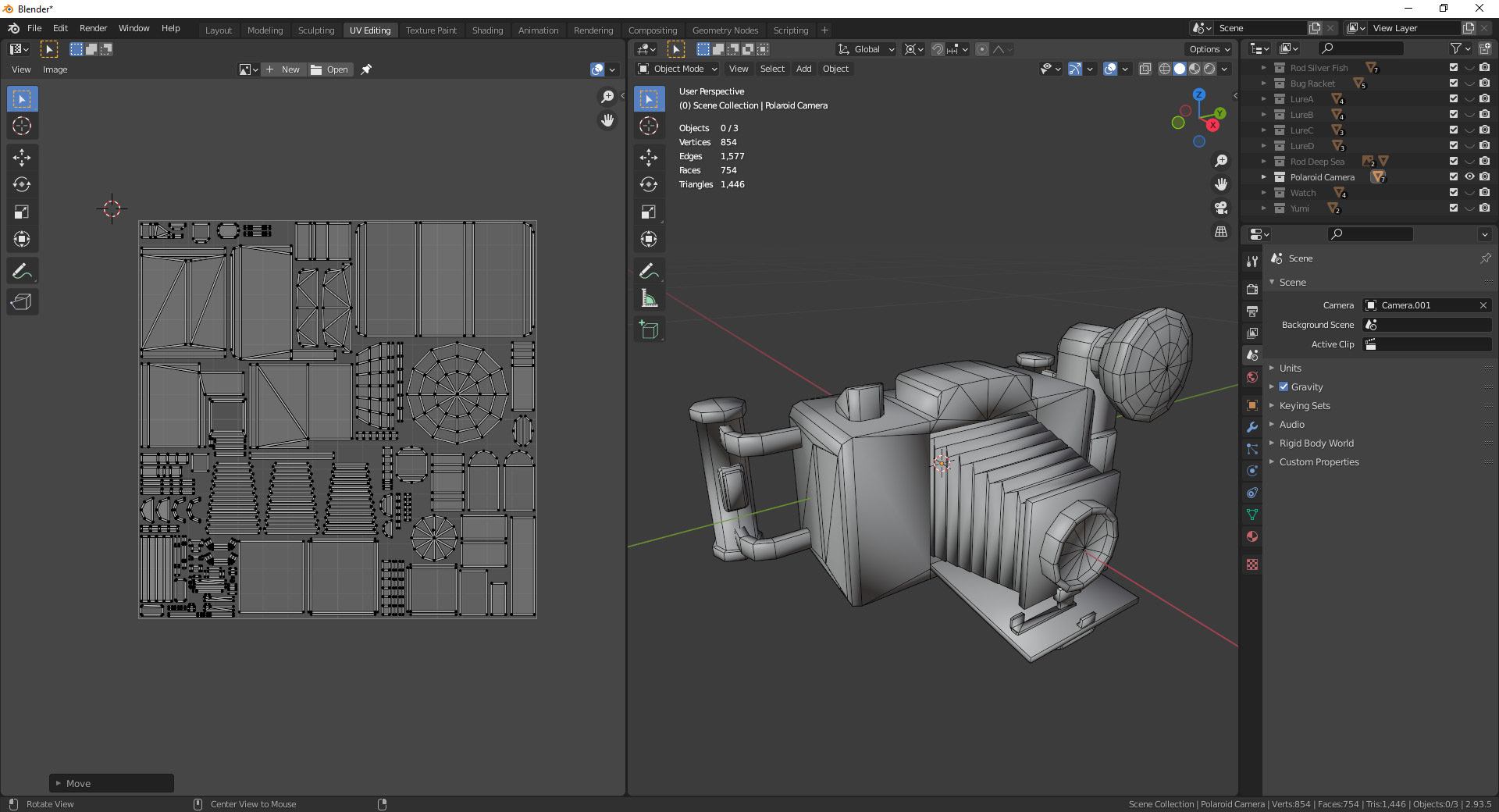 3D modeling & UV mapping in Blender