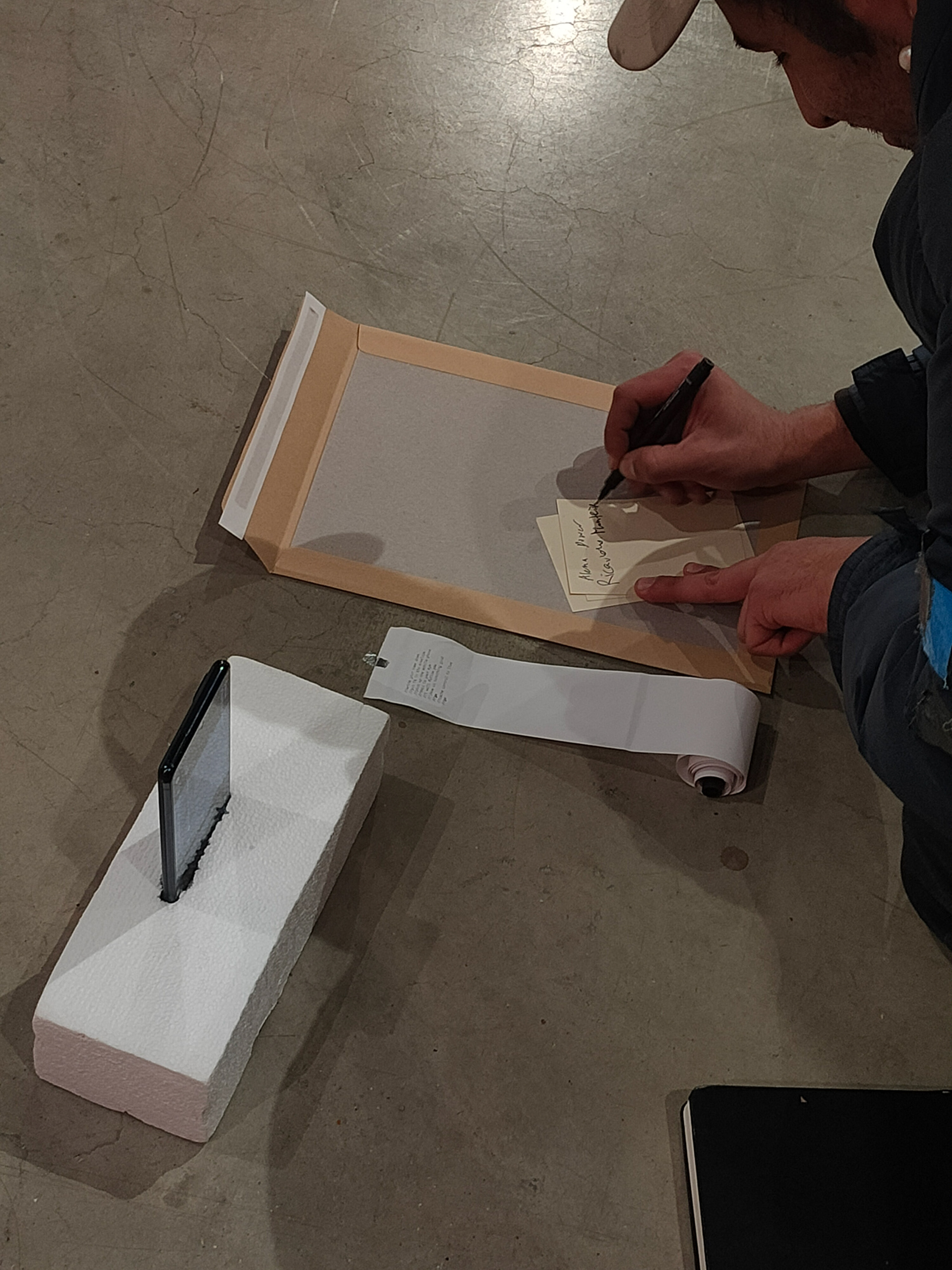 live performance view (instructions and handset)