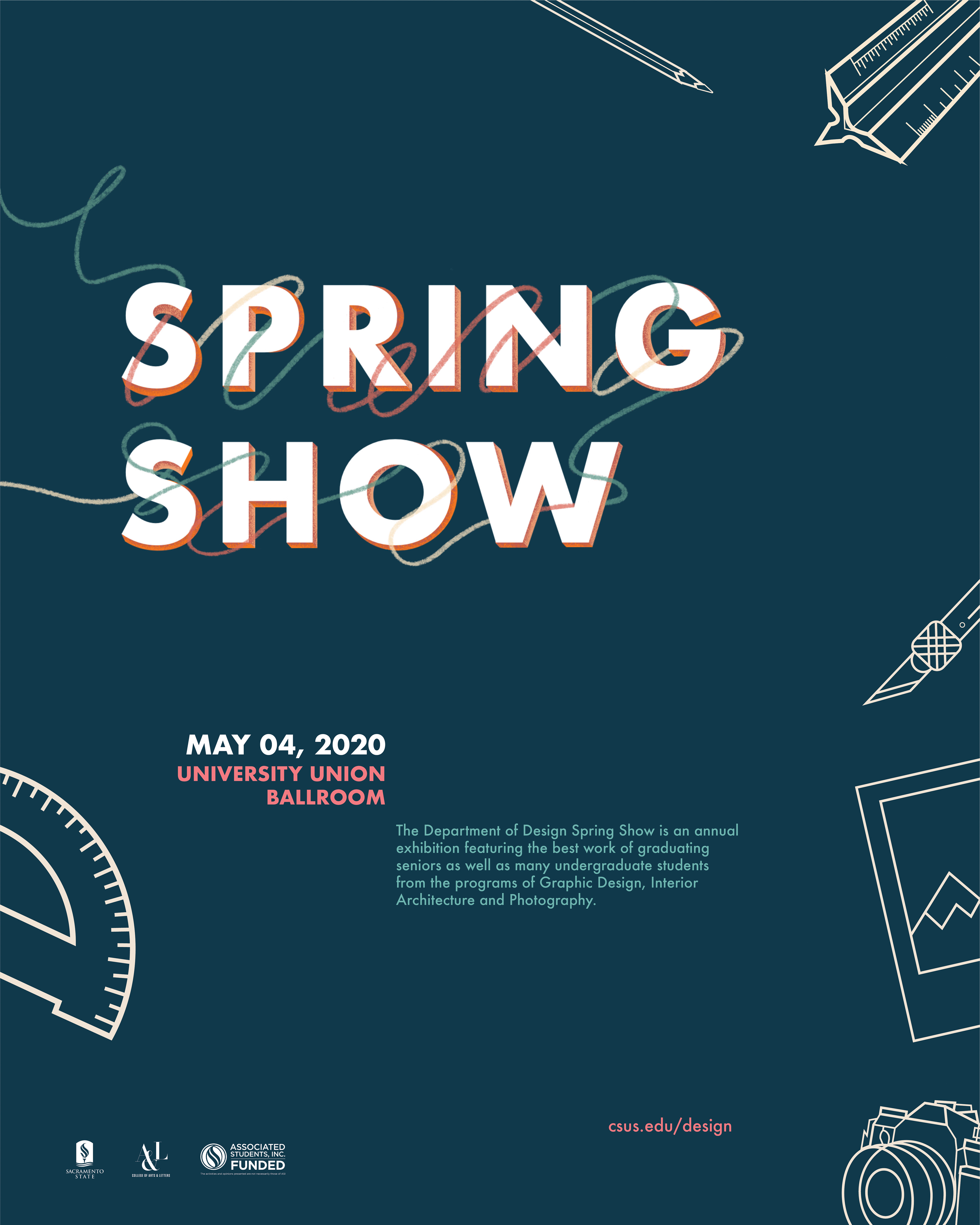 CSUS Spring Show 2020 Event Poster Front Design