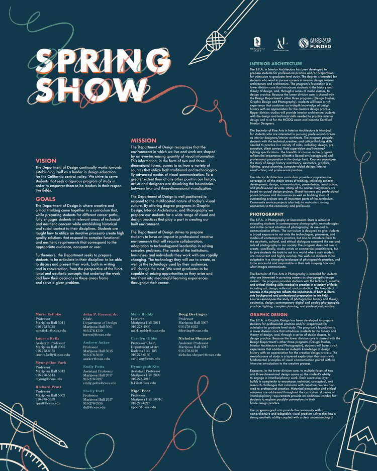 CSUS Spring Show 2020 Informational Poster